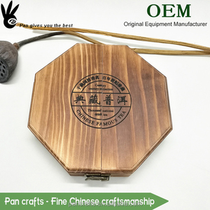 Forma hexagonal pin de regalo de madera de madera de árbol de té de alta calidad caja de almacenamiento de envases - Product Image 4