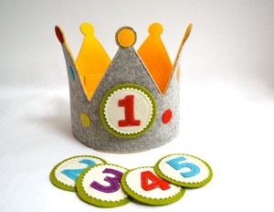 Corona de princesa de fieltro de cumpleaños para niños, corona de princesa de Príncipe dorado, gran oferta - Product Image 3