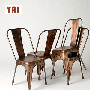 Venta al por mayor barato restaurante francés comedor utilizado muebles vintage industrial mesa de comedor con silla - Product Image 6