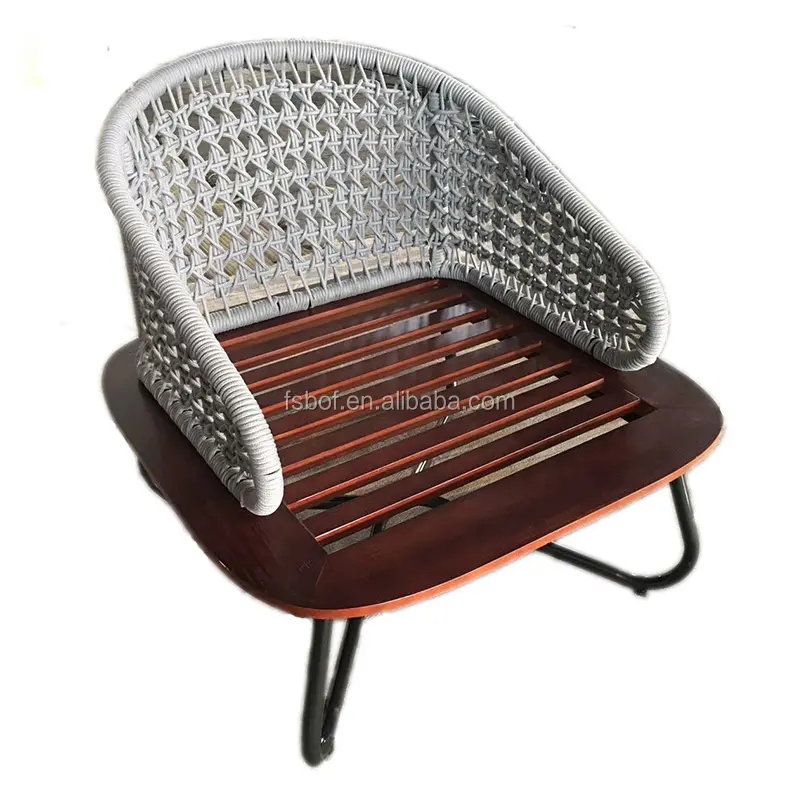 Chine hôtel jardin véritable rotin chaises à vendre bois fer panier en rotin chaise avec table basse design AN01