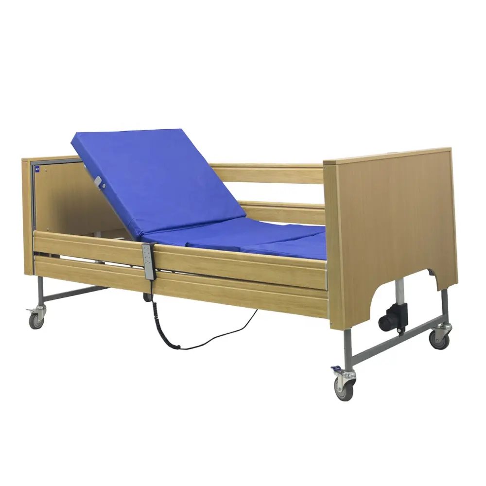 Deluxe Three Function wood electric hospital bed