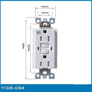 לינסקי של שנגחאי תעודת UL LTG15TR-WR 15A GFCI, NEMA 5-15 125v/60hz שקע קיר קל חיים GFCI מיכל מחשב + נחושת - Product Image 3