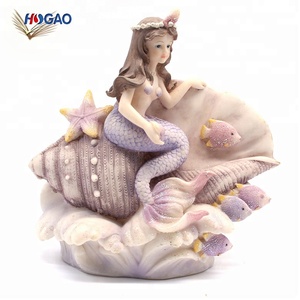 OEM mignon parti home decor sirènes de bande dessinée jouets poupées figurines en résine statues sirène <span class=keywords><strong>figurine</strong></span> - Product Image 2
