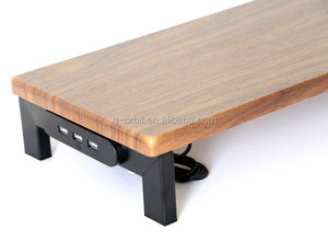 Espacio de ahorro oficina de madera de soporte de Monitor de elevador con Hubs USB - Product Image 2