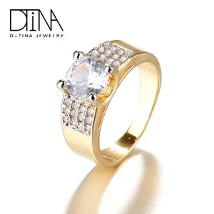 DTINA 18k золотые Изящные Ювелирные изделия Подарочные наборы белые кольца с бриллиантами для женщин