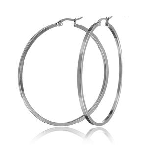 Vente en gros pas cher boucles <span class=keywords><strong>d</strong></span>'oreilles créoles plates 20/30/40/50/60mm en acier inoxydable sans <span class=keywords><strong>d</strong></span>écoloration <span class=keywords><strong>or</strong></span> <span class=keywords><strong>noir</strong></span> 3mm boucles <span class=keywords><strong>d</strong></span>'oreilles simples pour femmes - Product Image 5
