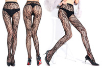 Vente en Gros Collants Résille Sexy Maille Transparente Jacquard Prix Abordable pour Femmes