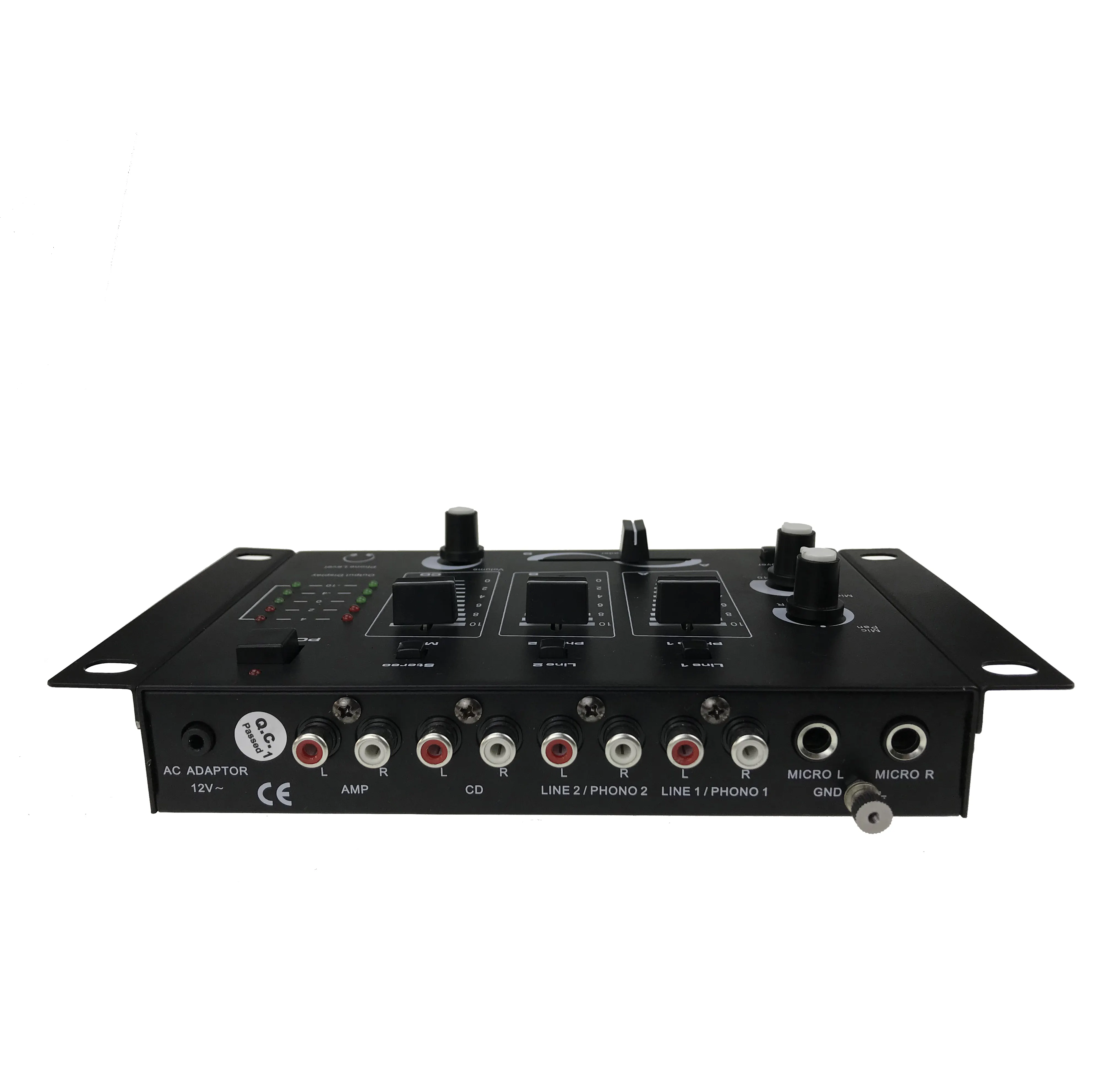 Caowue due phono tre canale stereo prezzo poco costoso di alta qualità mini mixer dj con talkover