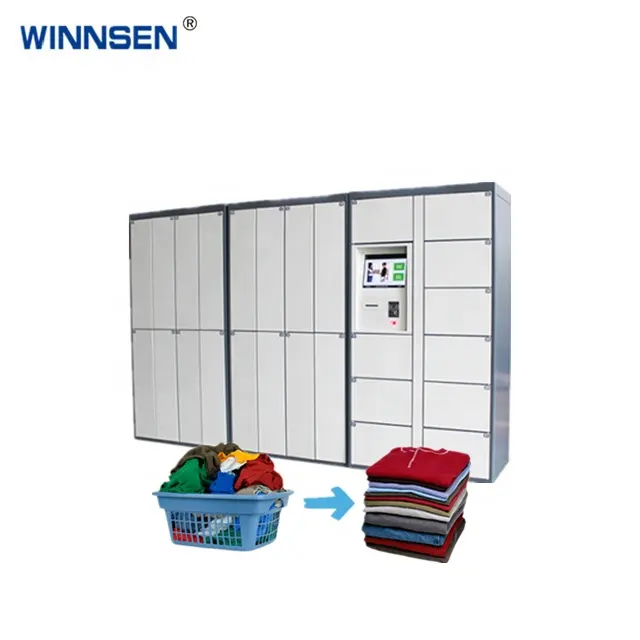 Smart digitale elektronische wasserij locker systeem oplossing automatische outdoor lockers voor stomerij business