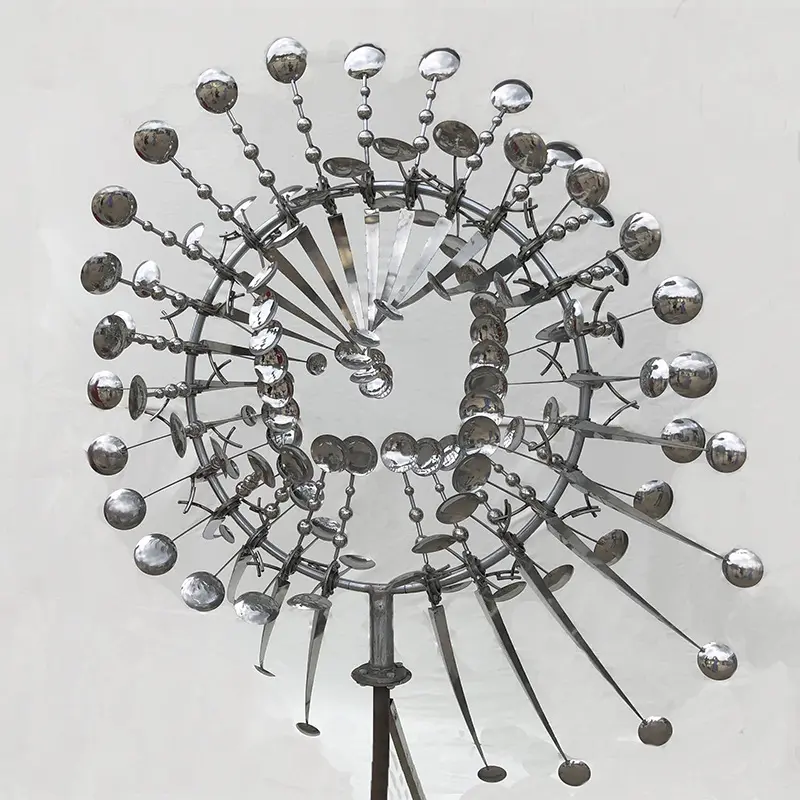 factory supply metal kinetic spinner parts stainless steel wind sculpture for garden decoration