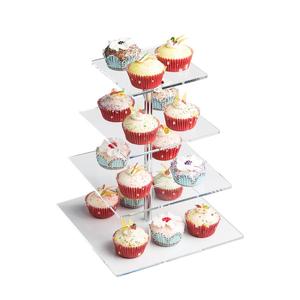 ใหม่มาถึงขายส่งที่กำหน<span class=keywords><strong>ด</strong></span>เอง4ชั้นคริลิคยืนเค้กแต่งงาน - Product Image 1