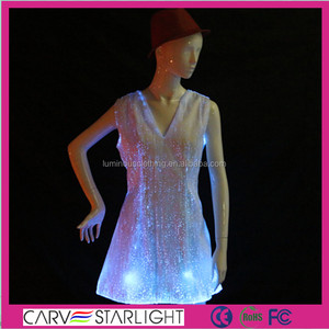 Venta caliente luminoso llevó lighing magia partido sin mangas vestidos - Product Image 5