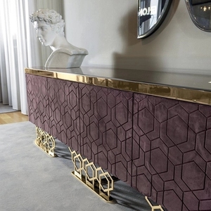 Di fascia alta di lusso in marmo in pelle scamosciata mobile <span class=keywords><strong>credenza</strong></span> - Product Image 6