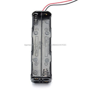 8 x AA Größe Zelle (<span class=keywords><strong>UM</strong></span>-3 * 8) Schwarz Kunststoff Batteriehalter Box 12 V Fall Mit Draht blei - Product Image 2