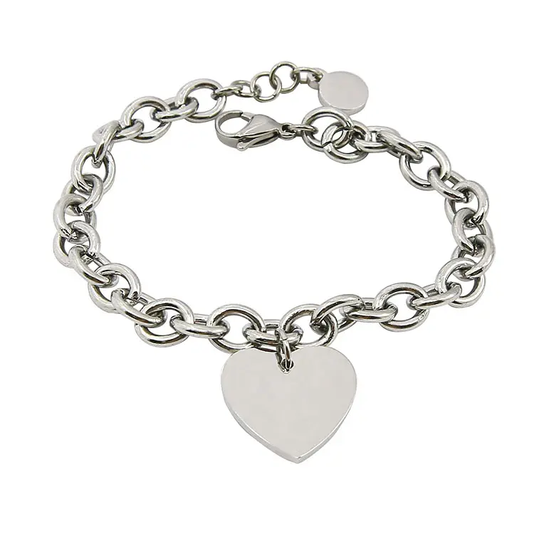 OEM in acciaio inox braccialetto chain del cuore per le ragazze