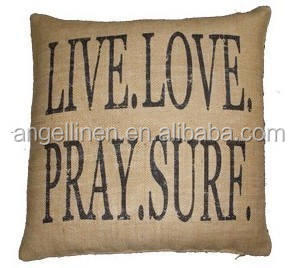 Funda de cojín de lino puro con diseños de impresión personalizados, color blanco/natural - Product Image 6