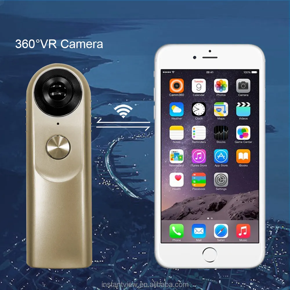2017 새로운 360 스포츠 비디오 카메라 와이파이 H.264 360 파노라마 3D 카메라