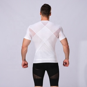 Vendita calda da uomo Shaper per il corpo sportivo per la pancia dimagrante compressione <span class=keywords><strong>corsetto</strong></span> T Shirt per gli uomini Shapers - Product Image 2