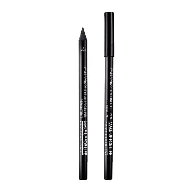 Su geçirmez uzun ömürlü sıvı jel göz kalemi damga OEM özel etiket makyaj siyah Eyeliner kalem