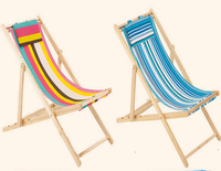 Chaise longue de plage pliante en bois de qualité supérieure, style populaire, pour les loisirs en plein air