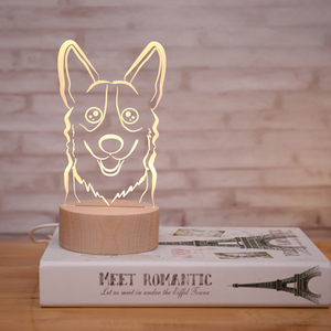 Venta al por mayor decorativa Led lindo perro lámpara <span class=keywords><strong>de</strong></span> <span class=keywords><strong>mesa</strong></span> <span class=keywords><strong>de</strong></span> <span class=keywords><strong>madera</strong></span> Base <span class=keywords><strong>de</strong></span> <span class=keywords><strong>madera</strong></span> lámpara <span class=keywords><strong>de</strong></span> escritorio Led - Product Image 4