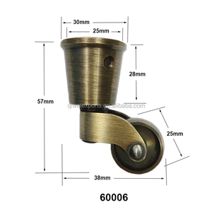 Roulette à roulettes en laiton massif 60006, accessoire de meubles - Product Image 1