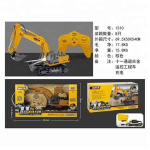 Huina 1510 1/16 échelle 11 canaux métal <span class=keywords><strong>Caterpillar</strong></span> télécommande pelle jouets - Product Image 3