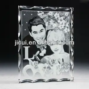 Bruiloft Foto Crystal Frame 2D Foto Lasergravure Crystal