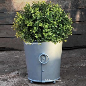 Pots de fleurs et jardinières Vintage en Zinc, forme ronde et carrée, Support de printemps en fer classique pour porche et <span class=keywords><strong>jardin</strong></span> - Product Image 3