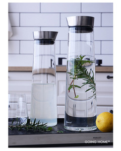 Bình Thủy Tinh Borosilicate, Bình Nước Thủy Tinh Với Nắp Bằng Thép Không Gỉ - Product Image 2