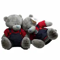 Милый серый медведь Тедди с индивидуальным дизайном/футболка Плюшевые Пушистые медведи/дешевая распродажа детских игрушек