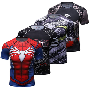 Kaus Otot untuk Pria, T-<span class=keywords><strong>shirt</strong></span> Leher Sendok Motif Hewan <span class=keywords><strong>3D</strong></span> - Product Image 1