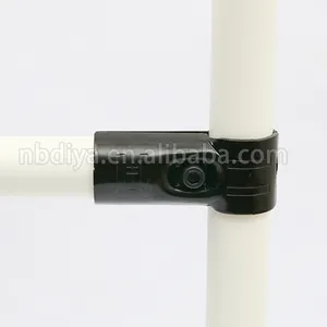 DY22 HJ Series HJ-1 28mm Metal Tube Lean Pipe Joint Connector By Black Electrophoresis