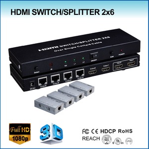 Séparateur <span class=keywords><strong>hdmi</strong></span> 6 voies 2-en-1, avec extension 3D, 60m, répartiteur <span class=keywords><strong>hdmi</strong></span> 2-en-6 sorties - Product Image 4