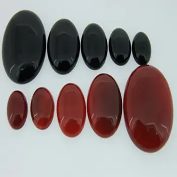 Oval doğal akik cabochon taş toptan kırmızı oniks taş cabochons