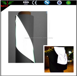 <span class=keywords><strong>reflex</strong></span> spandex gris/negro reflectante fluorescente al aire libre tela 35% algodón, 65% poliéster tejido reflectante - Product Image 5