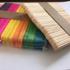 Bâtonnets <span class=keywords><strong>de</strong></span> crème glacée en bois écologique, 50 pièces, bord rond coloré, avec logo - Product Image 5