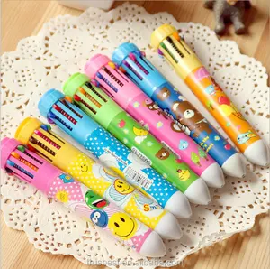 Cheap Promotional Stationery 10 colors Ball Pen Personalized Multi Color Plastic Ball Pen With Logo