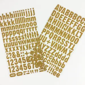 Custom Glitter Alphabet letters sticker Sheet