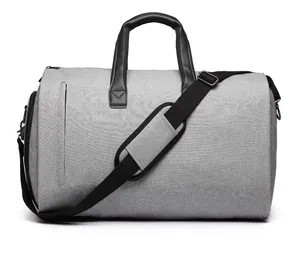 Sıcak satış özel 2 in 1 takım taşıma konfeksiyon çanta katlanabilir seyahat duffle takım elbise çantası