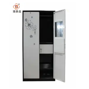 Bán Hot Giá Thấp Đen Trắng In Ấn Thép Locker Cho Quần Áo Trang Chủ Sử Dụng 2 Cửa Tủ Quần Áo