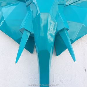 Sculpture moderne en tête <span class=keywords><strong>d</strong></span>'éléphant en origami personnalisée en gros Support mural Art <span class=keywords><strong>D</strong></span>écor <span class=keywords><strong>D</strong></span>écoration murale <span class=keywords><strong>d</strong></span>'animaux suspendus - Product Image 6