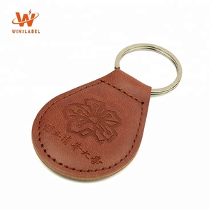 Bán Buôn Tùy Chỉnh Tên Thương Hiệu Nổi Logo PU Da Chính Hãng Tag Keychain Đối Với Khuyến Mãi - Product Image 3