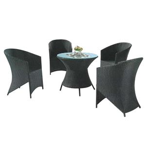 <span class=keywords><strong>Conjunto</strong></span> de <span class=keywords><strong>Mesa</strong></span> <span class=keywords><strong>y</strong></span> <span class=keywords><strong>Sillas</strong></span> de Jardín de Diseño Contemporáneo en Ratán, No Plegable - Product Image 2