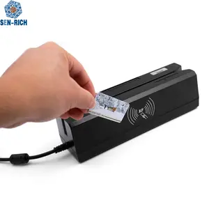 IC/PC/NFC 스마트 칩 신용 카드 리더 작가 + 모든 3 트랙 마그네틱 카드 리더 장치 시스템