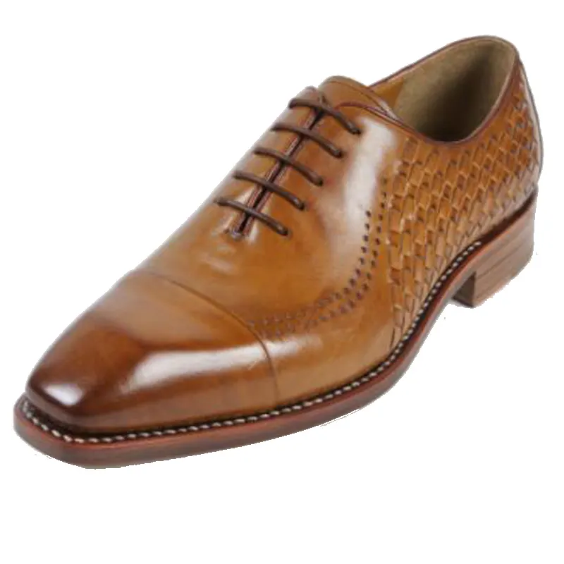 Zapatos de vestir de cuero hechos a mano para hombre, calzado de vestir masculino de lujo, de buena calidad, de cuero pintado a mano