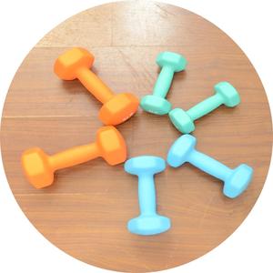 Bán chạy nhất Ningbo gang cao su tráng quả tạ giá rẻ đôi Neoprene tráng tập luyện trọng lượng không chip trọng lượng đào tạo - Product Image 2