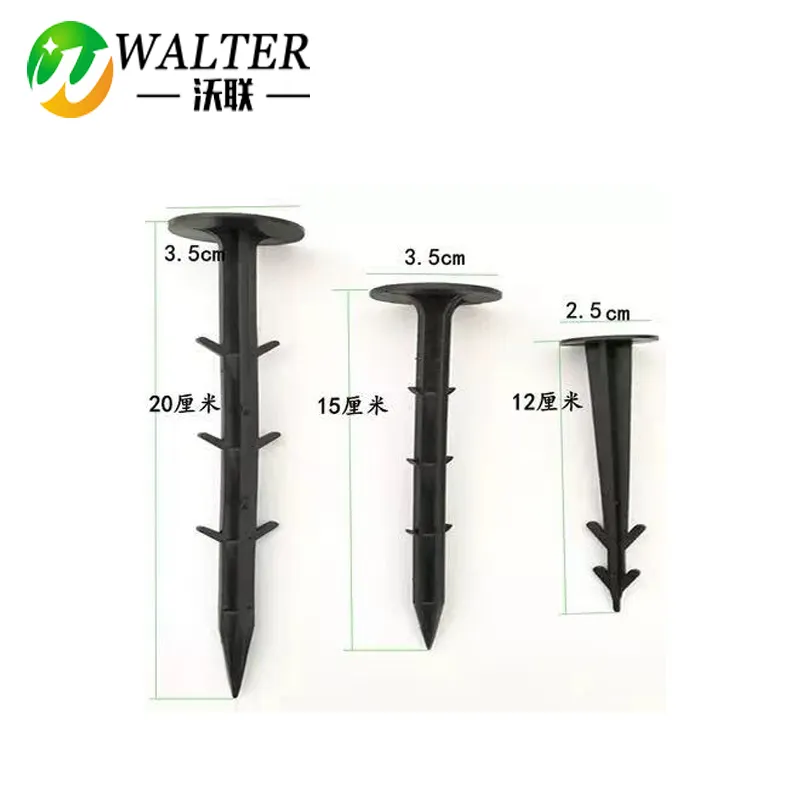 Plastic Garden Securing Pegs Tool Flexible Fixing Fabric Peg Nails Landscape Edging Stakes Barb Staples Large Nail Head for Weed