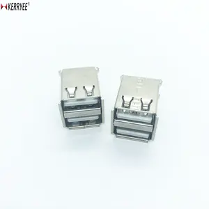 Conector de doble pila, 2 puertos usb hembra, 2,0