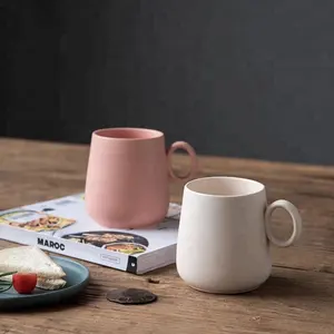 Neueste design western matte fest coloe günstige feine keramik kaffee becher set für geschenk